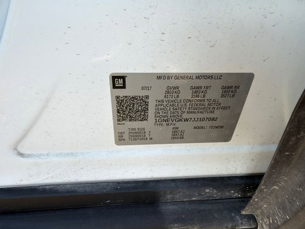 2018 Chevrolet Traverse LT Cloth