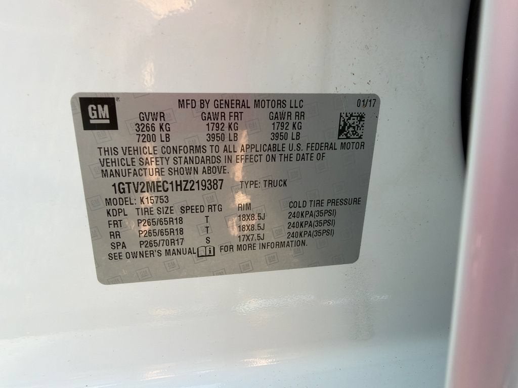 2017 GMC Sierra 1500 SLE