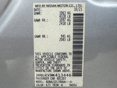 2021 Nissan Altima 2.5 SR