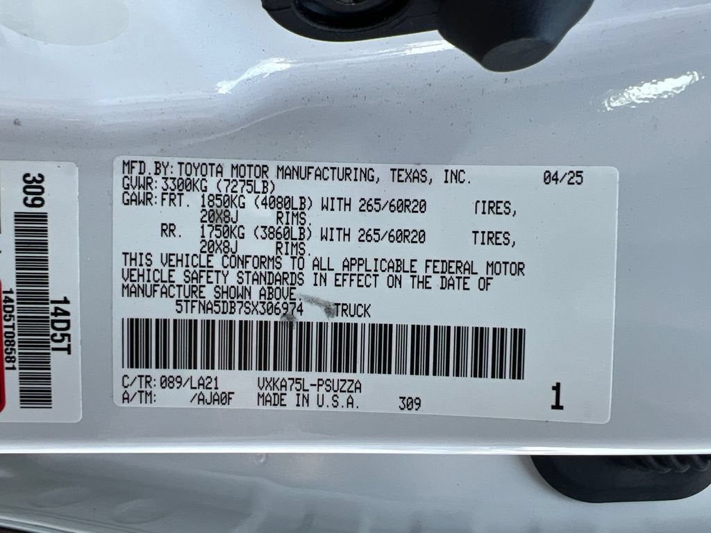 2025 Toyota Tundra 4WD Platinum