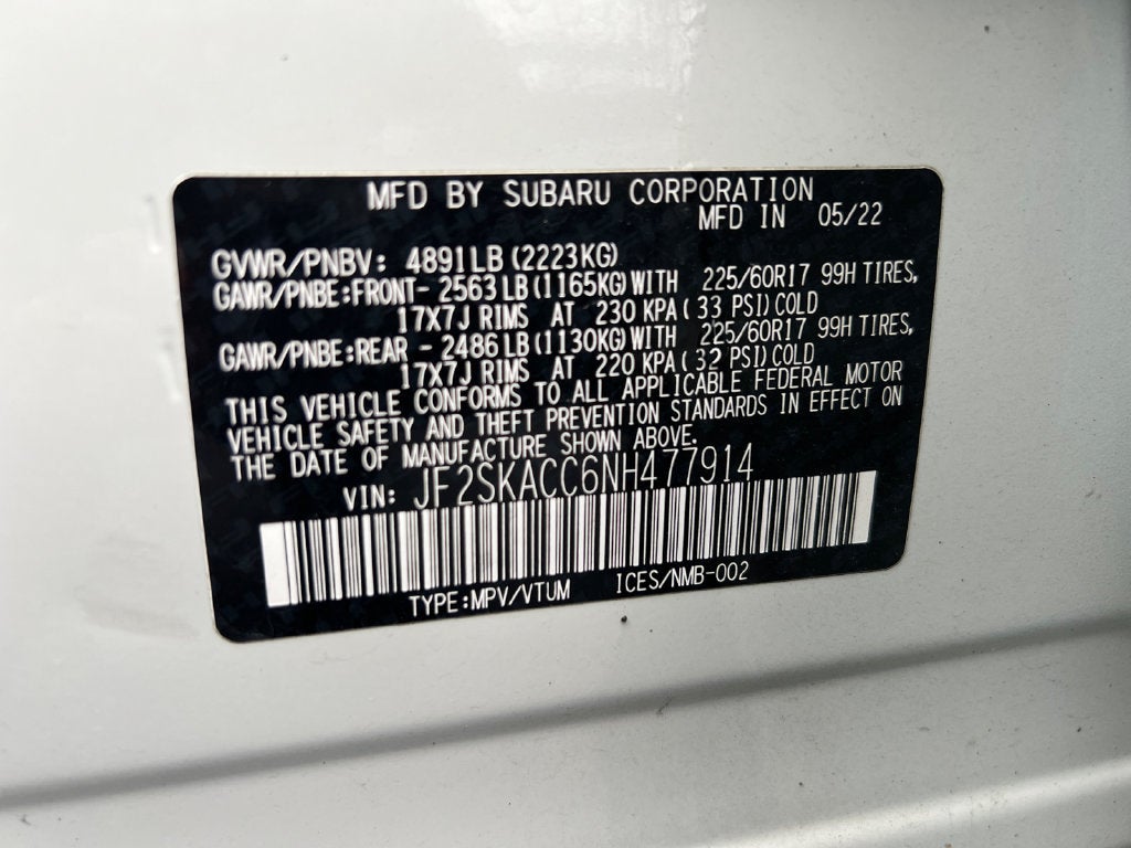 2022 Subaru Forester Base