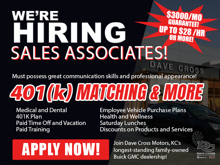 We're Hiring Sales Associates