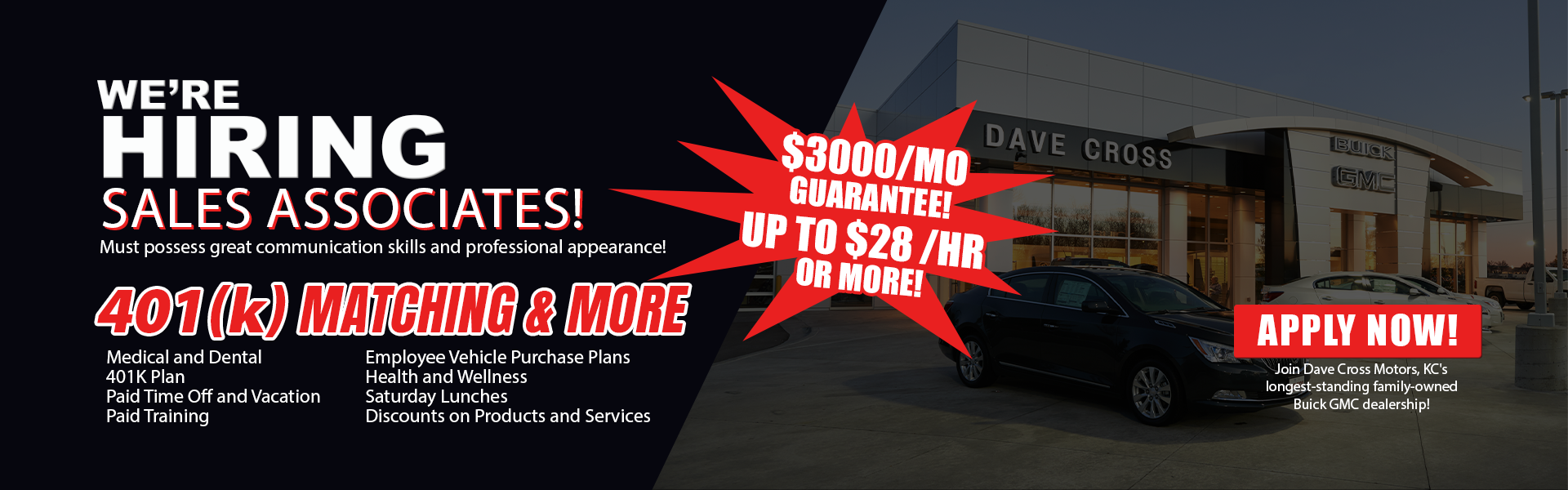 We're Hiring Sales Associates