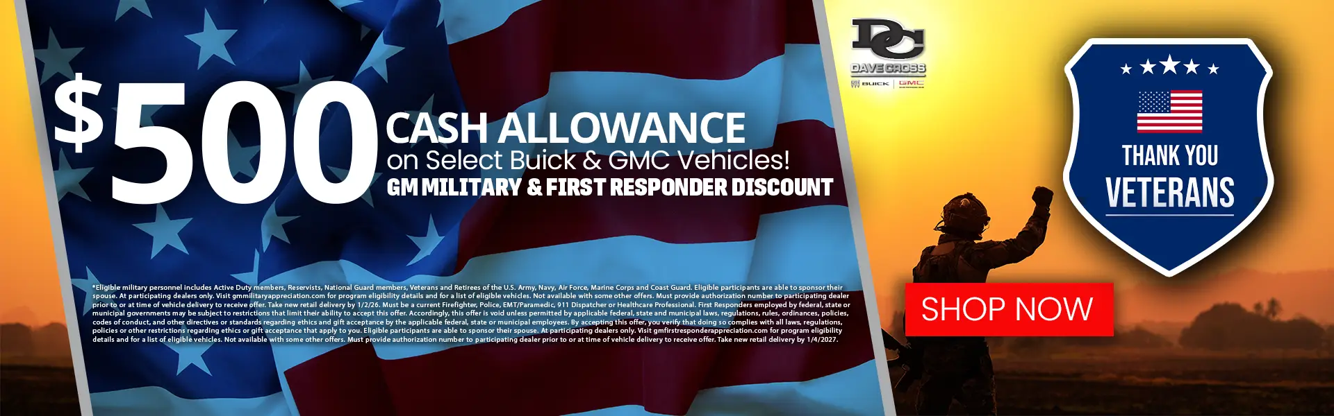 Military and first responder discount